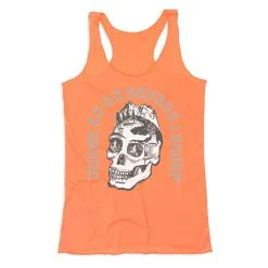 Women's Everyday Tank Top - Miles To Go Before I Sleep - Skull -goneforarun Sales 2023 tr 46527 PEACH MAIN