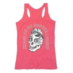 Women's Everyday Tank Top - Miles To Go Before I Sleep - Skull -goneforarun Sales 2023 tr 46527 PINK MAIN