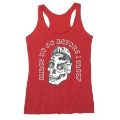 Women's Everyday Tank Top - Miles To Go Before I Sleep - Skull -goneforarun Sales 2023 tr 46527 RED MAIN