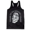 Women's Racerback Performance Tank Top - Miles To Go Before I Sleep - Skull -goneforarun Sales 2023 tr 46528 BLACK MAIN