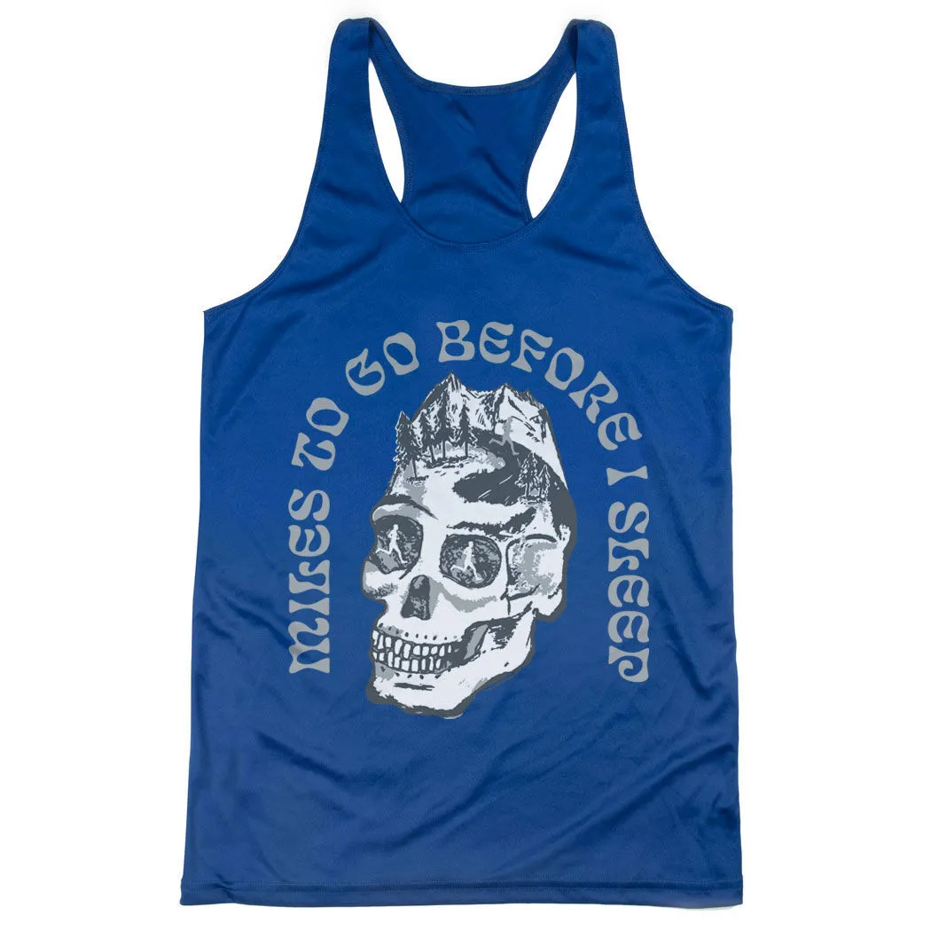 Women's Racerback Performance Tank Top - Miles To Go Before I Sleep - Skull 10 Women's Racerback Performance Tank Top - Miles To Go Before I Sleep - Skull - Image 8