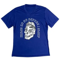 Women's Short Sleeve Tech Tee - Miles To Go Before I Sleep - Skull -goneforarun Sales 2023 tr 46529 ROYAL MAIN