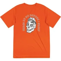 Men's Running Short Sleeve Performance Tee - Miles To Go Before I Sleep - Skull -goneforarun Sales 2023 tr 46532 ORANGE MAIN