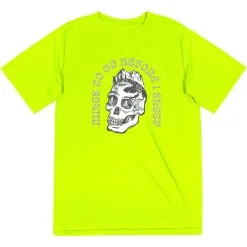 Men's Running Short Sleeve Performance Tee - Miles To Go Before I Sleep - Skull -goneforarun Sales 2023 tr 46532 SAFETYYELLOW MAIN