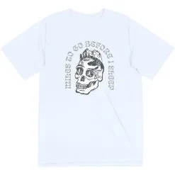 Men's Running Short Sleeve Performance Tee - Miles To Go Before I Sleep - Skull -goneforarun Sales 2023 tr 46532 WHITE MAIN