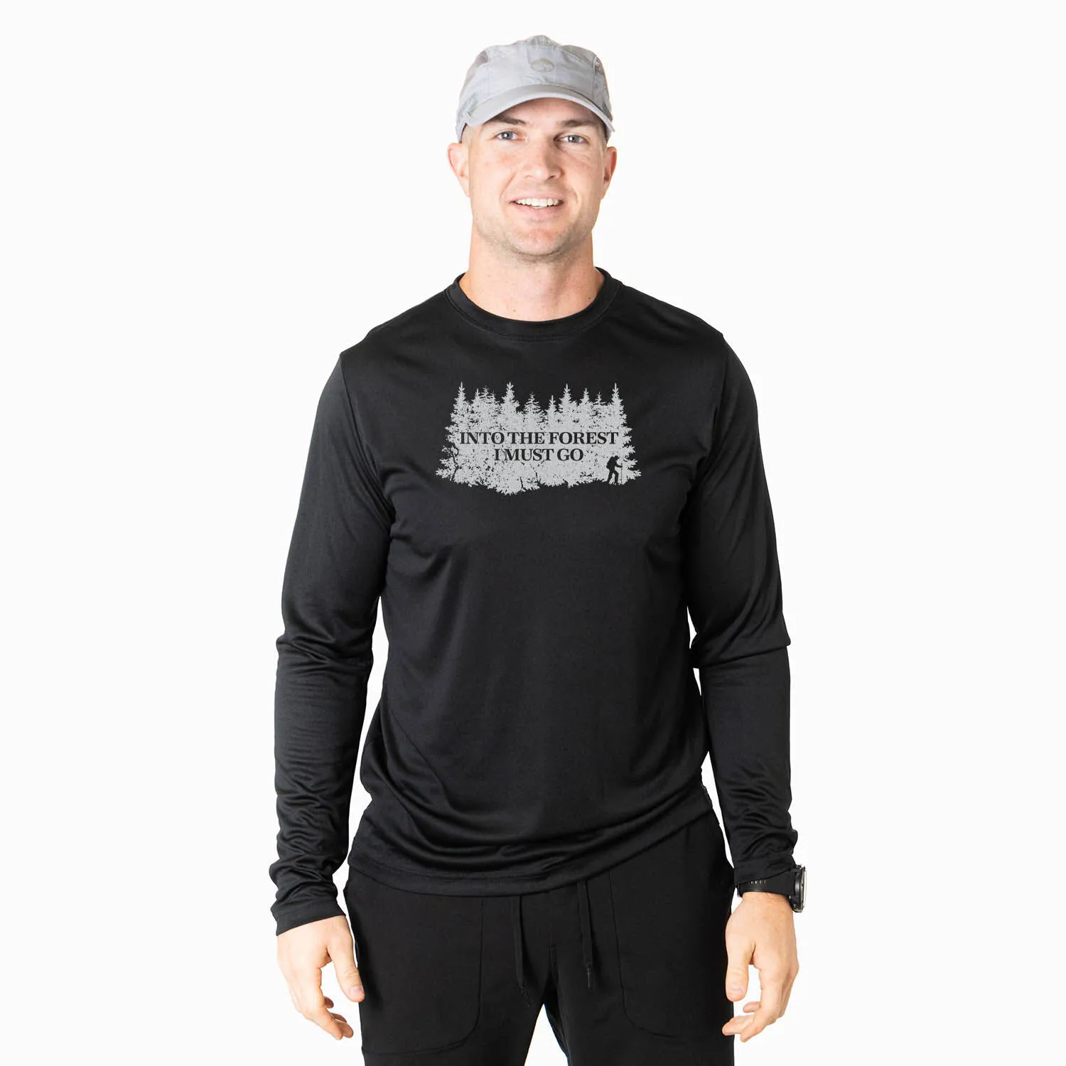 Men's Hiking Long Sleeve Performance Tee - Into The Forest I Must Go Hiking 4 Men's Hiking Long Sleeve Performance Tee - Into The Forest I Must Go Hiking - Image 2