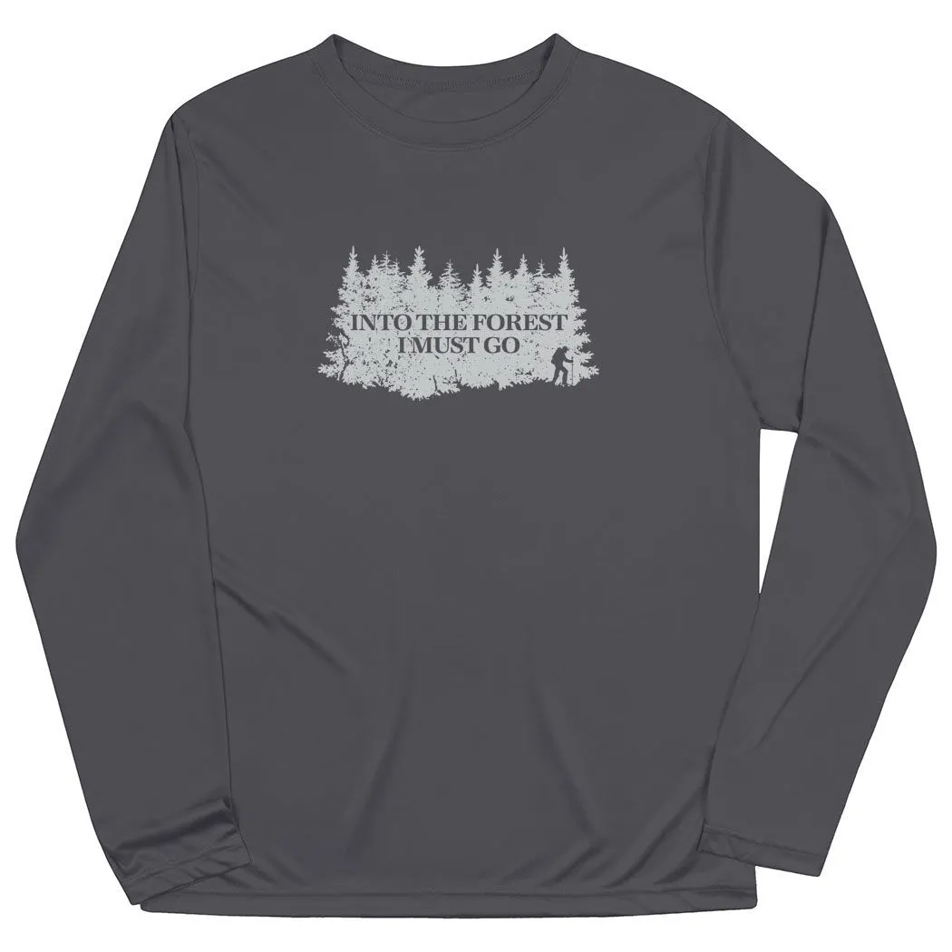 Men's Hiking Long Sleeve Performance Tee - Into The Forest I Must Go Hiking 7 Men's Hiking Long Sleeve Performance Tee - Into The Forest I Must Go Hiking - Image 5