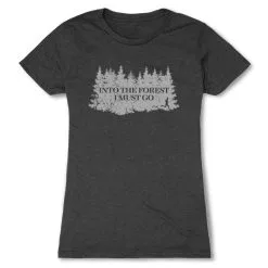 Women's Everyday Runners Tee - Into The Forest I Must Go Running -goneforarun Sales 2023 tr 46554 CHARCOAL FLAT