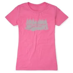 Women's Everyday Runners Tee - Into The Forest I Must Go Running -goneforarun Sales 2023 tr 46554 HOTPINK FLAT