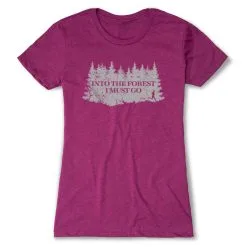 Women's Everyday Runners Tee - Into The Forest I Must Go Running -goneforarun Sales 2023 tr 46554 LUSHBERRY FLAT