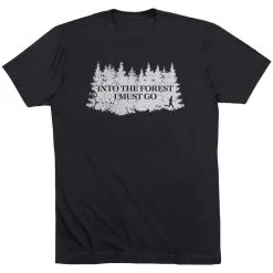 Running Short Sleeve T-Shirt - Into The Forest I Must Go Running -goneforarun Sales 2023 tr 46555 BLACK FLAT