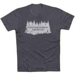 Running Short Sleeve T-Shirt - Into The Forest I Must Go Running -goneforarun Sales 2023 tr 46555 CHARCOAL FLAT
