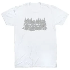 Running Short Sleeve T-Shirt - Into The Forest I Must Go Running -goneforarun Sales 2023 tr 46555 WHITE FLAT