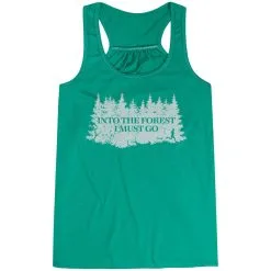 Flowy Racerback Tank Top - Into The Forest I Must Go Running