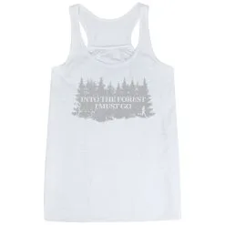 Flowy Racerback Tank Top - Into The Forest I Must Go Running -goneforarun Sales 2023 tr 46556 WHITE MAIN
