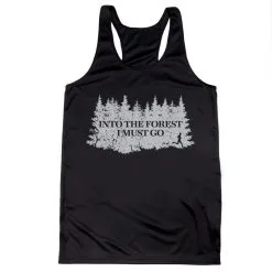 Women's Racerback Performance Tank Top - Into The Forest I Must Go Running