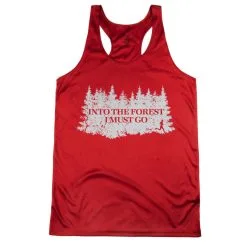 Women's Racerback Performance Tank Top - Into The Forest I Must Go Running -goneforarun Sales 2023 tr 46558 RED MAIN