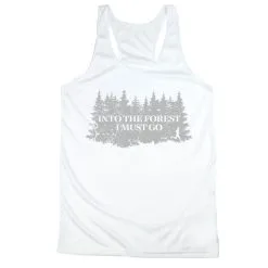 Women's Racerback Performance Tank Top - Into The Forest I Must Go Running -goneforarun Sales 2023 tr 46558 WHITE MAIN