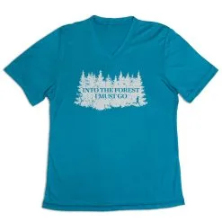 Women's Short Sleeve Tech Tee - Into The Forest I Must Go Running -goneforarun Sales 2023 tr 46559 LIGHTBLUE MAIN