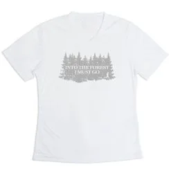 Women's Short Sleeve Tech Tee - Into The Forest I Must Go Running -goneforarun Sales 2023 tr 46559 WHITE MAIN