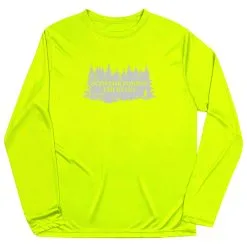 Men's Running Long Sleeve Performance Tee - Into The Forest I Must Go Running -goneforarun Sales 2023 tr 46563 SAFETYYELLOW MAIN