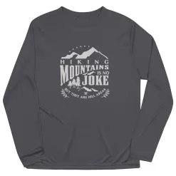 Men's Hiking Long Sleeve Performance Tee - Hiking Mountains 15 Men's Hiking Long Sleeve Performance Tee - Hiking Mountains -goneforarun Sales 2023 tr 46597 GRAPHITE MAIN