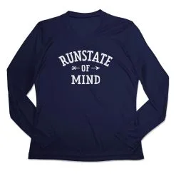 Women's Long Sleeve Tech Tee - RunState Of Mind