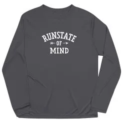 Men's Running Long Sleeve Performance Tee - RunState Of Mind -goneforarun Sales 2023 tr 46608 GRAPHITE MAIN