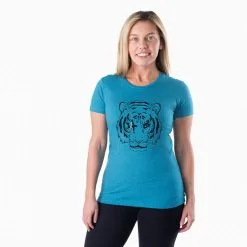 Women's Everyday Runners Tee - Eye Of The Tiger -goneforarun Sales 2023 tr 46610 TEAL MODEL