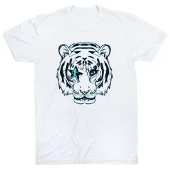 Running Short Sleeve T-Shirt - Eye Of The Tiger -goneforarun Sales 2023 tr 46611 WHITE FLAT
