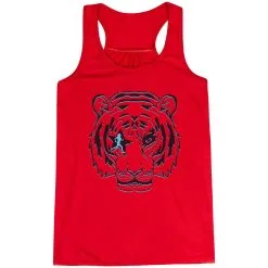 Flowy Racerback Tank Top - Eye Of The Tiger -goneforarun Sales 2023 tr 46612 RED MAIN