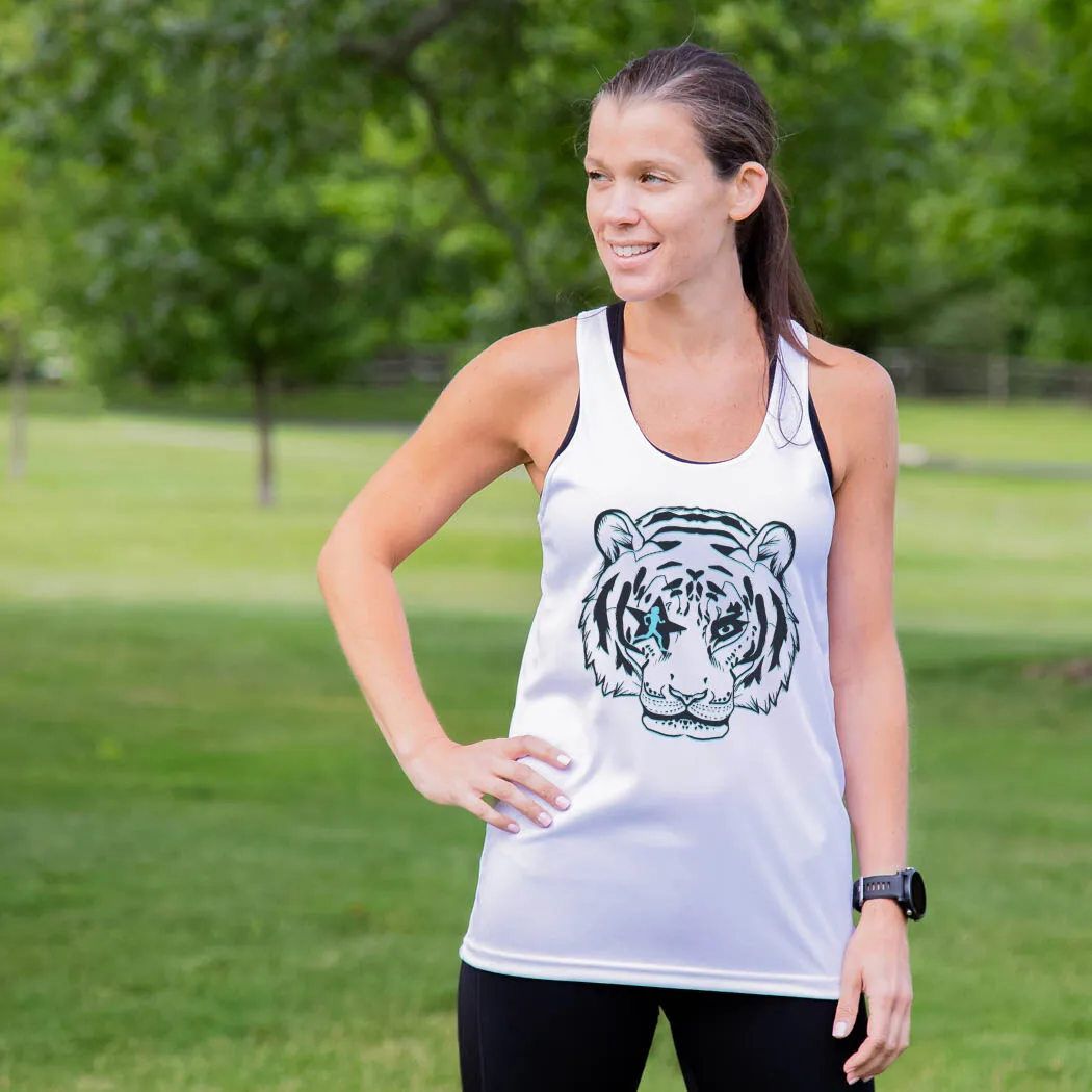 Women's Racerback Performance Tank Top - Eye Of The Tiger 6 Women's Racerback Performance Tank Top - Eye Of The Tiger - Image 4