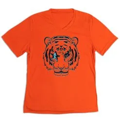 Women's Short Sleeve Tech Tee - Eye Of The Tiger -goneforarun Sales 2023 tr 46615 ORANGE MAIN
