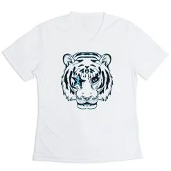 Women's Short Sleeve Tech Tee - Eye Of The Tiger -goneforarun Sales 2023 tr 46615 WHITE MAIN