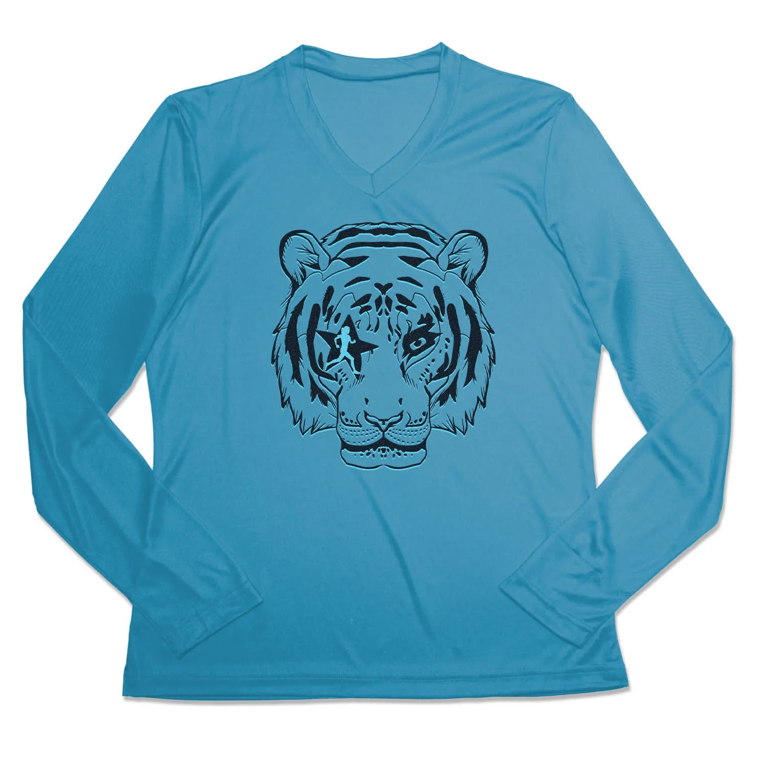 Women's Long Sleeve Tech Tee - Eye Of The Tiger 3 Women's Long Sleeve Tech Tee - Eye Of The Tiger