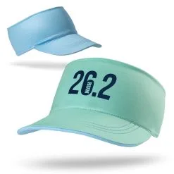 Running Comfort Performance Visor - 26.2 Marathon Run -goneforarun Sales 2023 tr 46622 GREENBLUE MAIN