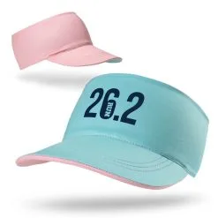 Running Comfort Performance Visor - 26.2 Marathon Run -goneforarun Sales 2023 tr 46622 GREENPINK MAIN