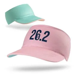 Running Comfort Performance Visor - 26.2 Marathon Run -goneforarun Sales 2023 tr 46622 PINKGREEN MAIN