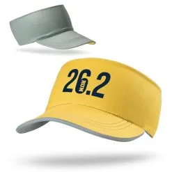 Running Comfort Performance Visor - 26.2 Marathon Run -goneforarun Sales 2023 tr 46622 YELLOWGRAY MAIN