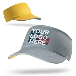 Running Comfort Performance Visor - Custom Logo -goneforarun Sales 2023 tr 46623 GRAYYELLOW LOGO