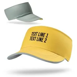 Running Comfort Performance Visor - Custom Text -goneforarun Sales 2023 tr 46624 YELLOWGRAY MAIN