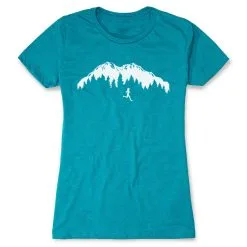 Women's Everyday Runners Tee - Trail Runner In The Mountains 23 Women's Everyday Runners Tee - Trail Runner In The Mountains -goneforarun Sales 2023 tr 46681 TEAL FLAT