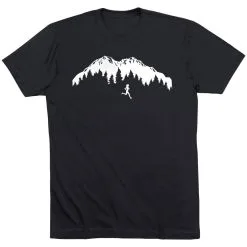 Running Short Sleeve T-Shirt - Trail Runner In The Mountains -goneforarun Sales 2023 tr 46682 BLACK FLAT