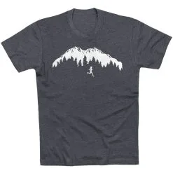 Running Short Sleeve T-Shirt - Trail Runner In The Mountains -goneforarun Sales 2023 tr 46682 CHARCOAL FLAT
