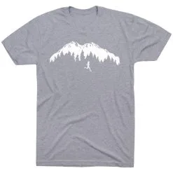 Running Short Sleeve T-Shirt - Trail Runner In The Mountains -goneforarun Sales 2023 tr 46682 GRAY FLAT