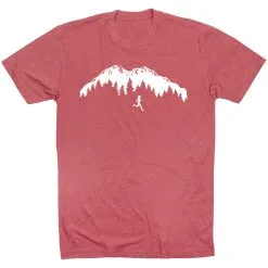 Running Short Sleeve T-Shirt - Trail Runner In The Mountains -goneforarun Sales 2023 tr 46682 MAUVE FLAT