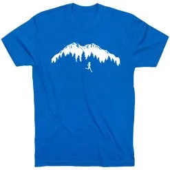 Running Short Sleeve T-Shirt - Trail Runner In The Mountains -goneforarun Sales 2023 tr 46682 ROYAL FLAT