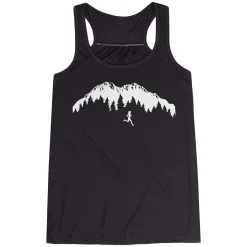 Flowy Racerback Tank Top - Trail Runner In The Mountains -goneforarun Sales 2023 tr 46683 BLACK MAIN