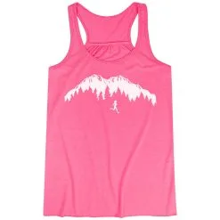 Flowy Racerback Tank Top - Trail Runner In The Mountains -goneforarun Sales 2023 tr 46683 PINK MAIN