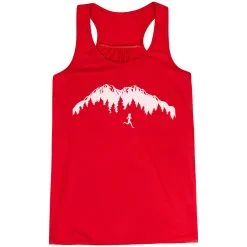 Flowy Racerback Tank Top - Trail Runner In The Mountains -goneforarun Sales 2023 tr 46683 RED MAIN